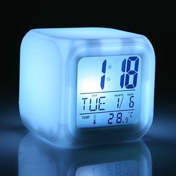 Годинник Glowing LED будильник термометр нічник 96709058 фото