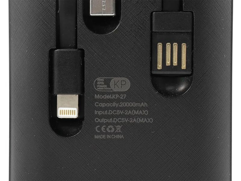 Зовнішній акумулятор (power bank) 20000мА&middot;год KP KP-27 1833718551 фото