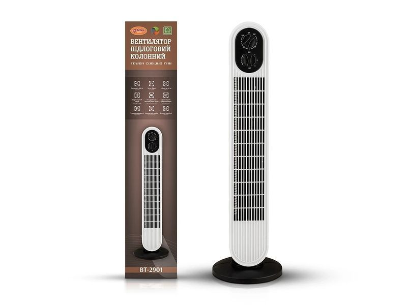 Вентилятор підлоговий колонний Tower Cooling Fan 500Вт BITEK BT-2901 3058403035 фото