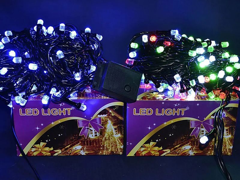 Гірлянда чорний провід лампа Рубінка велика 500LED (білий) LED500W-8 831062145 фото