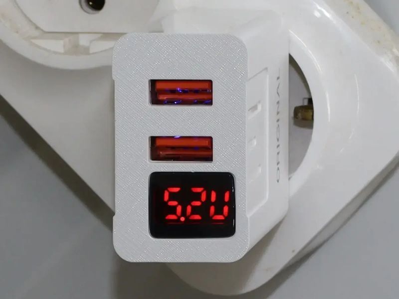 Зарядний пристрій 220В 3,1А 12Вт 5В USBx2 Fast Charging LCD Original APD-2S 1782444489 фото