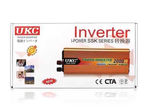 Преобразователь инвертер AC/DC 12В 2000Вт UKC SSK-2000W 1774546084 фото