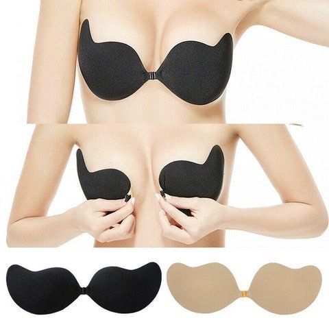 Силиконовый лифчик без бретелек Fly Bra Decollete Размер B Беж 75562742 фото