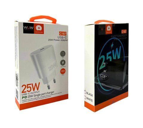 Зарядний пристрій 220В 3А 25Вт 12В Type-Cx1 Fast charger WUW-C187 2546532516 фото