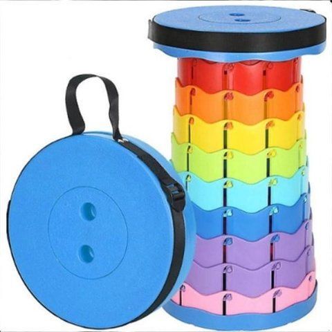 Складаний туристичний стілець Telescopic stool 47 см різнокольоровий 86132034 фото