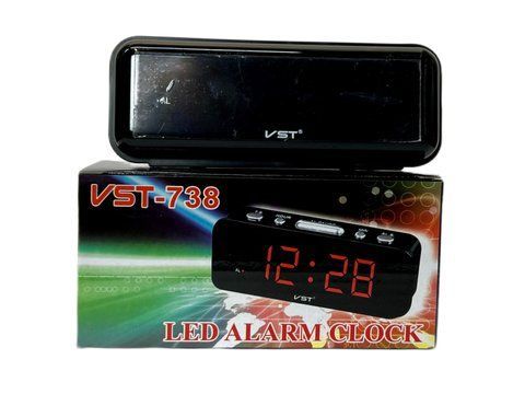Часы электронные настольные красные VST-738 2128262030 фото