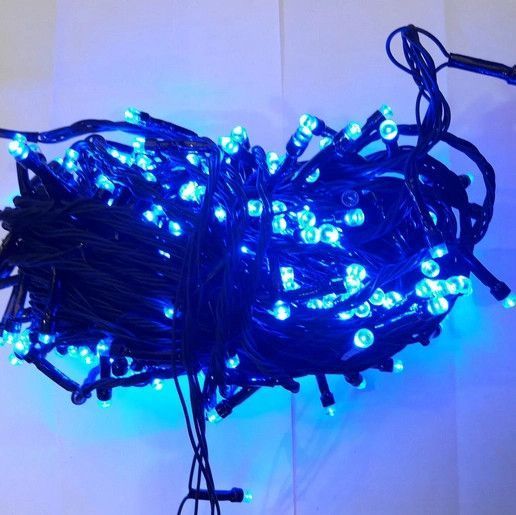 Гірлянда діод 100LED (RD-9028) Синій (чорний дріт) 75562893 фото