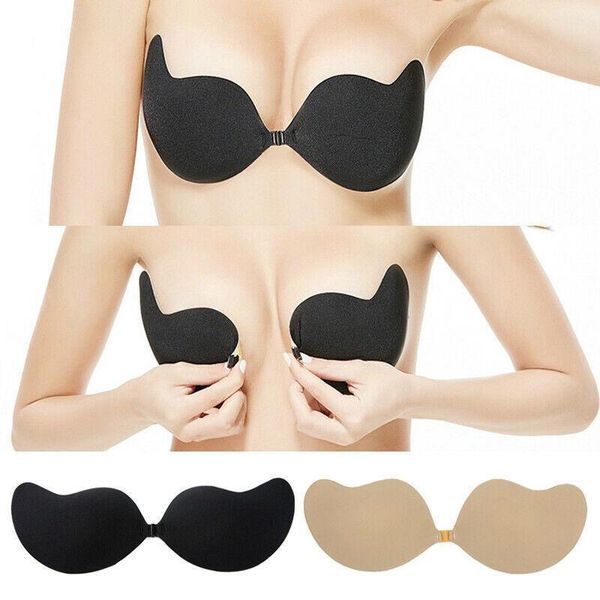 Силіконовий ліфчик без бретельок Fly Bra Decollete Розмір С Беж 82767611 фото