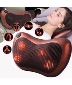 Масажна подушка Massage Pillow з інфрачервоним прогрівом роликова 75562739 фото