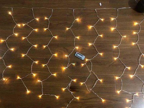 Гірлянда Штора 2,0мХ2,0м USB пульт ДК 8 функцій 8 ліній 160LED (теплий білий) CURTAIN-160WW-2 1528495493 фото