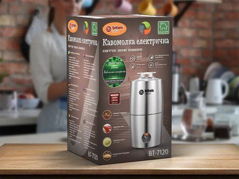 Кофемолка электрическая 220В 1000Вт BITEK BT-7120 2675026275 фото