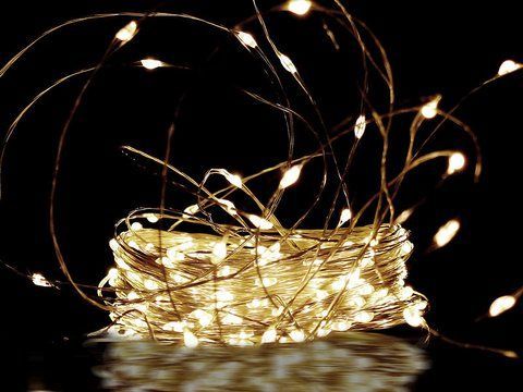 Гірлянда мідний дріт Крапля роси 220В 20м режими 200LED (теплий білий) COPPER-WIRE-200WW-4 1302432748 фото