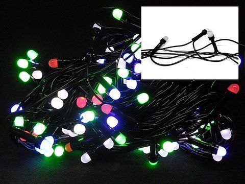 Гірлянда чорний провід кругла матова лампа 300LED (мікс) 40ш LED300M-10 831062186 фото