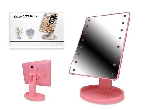 Зеркало косметическое настольное с LED подсветкой 16 led 00077 1133060896 фото