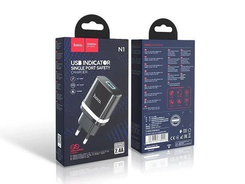 Зарядний пристрій 220В 2,4А 12Вт 5В USBx1 Hoco N1 Ardent 1544838161 фото