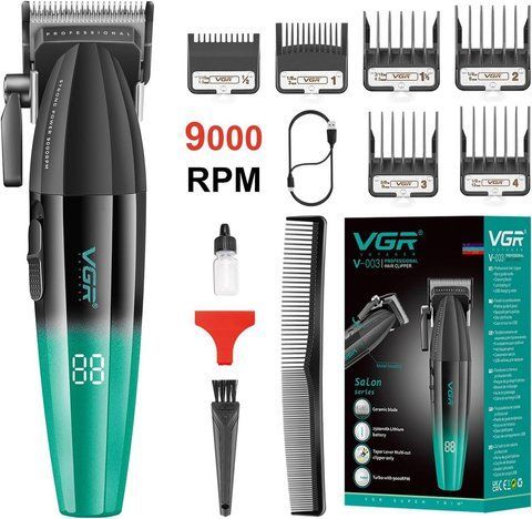 Машинка для стрижки волос VGR V-003 Золотой Зеленый 2700721301 фото