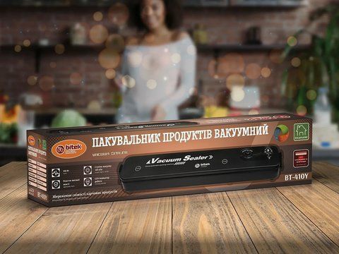 Пакувальник продуктів вакуумний 110Вт BITEK BT-410Y 2176908557 фото