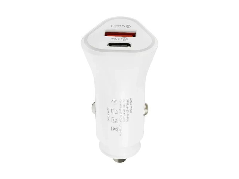 Зарядное устройство 12В 3,0А 20Вт 12В USBx1 Type-Cx1 QC3.0 YY-C06 1782444510 фото