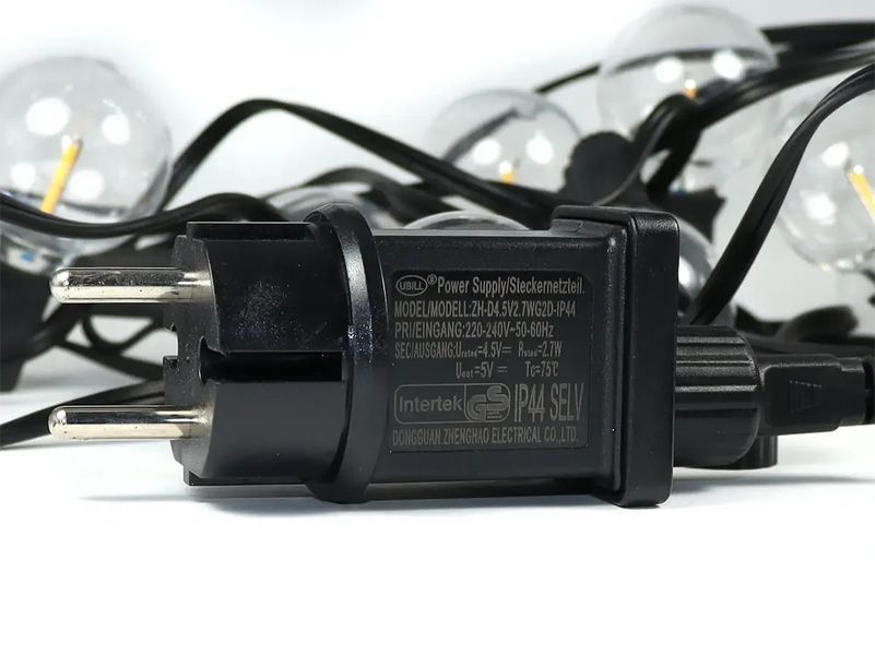 Гірлянда 20 водонепроникних прозорих кульок нитка розжарювання 8м WATERPROOF-BALL-20WW-5 (теплий білий) 2853140506 фото