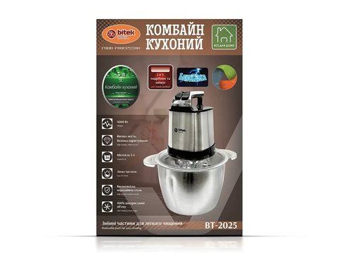 Комбайн кухоний подрібнювач Блискавка 3,0л 4000Вт BITEK BT-2025 2982032099 фото