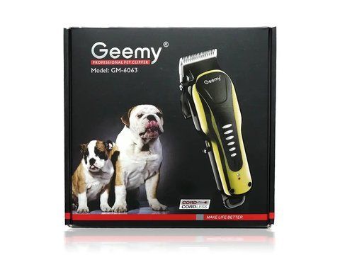 Машинка для стрижки тварин акумуляторна з насадками 5Вт Geemy GM-6063 1868992106 фото