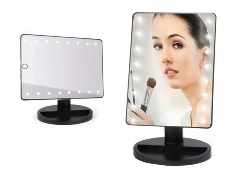 Зеркало косметическое настольное с LED подсветкой 22led 00032 1028933466 фото