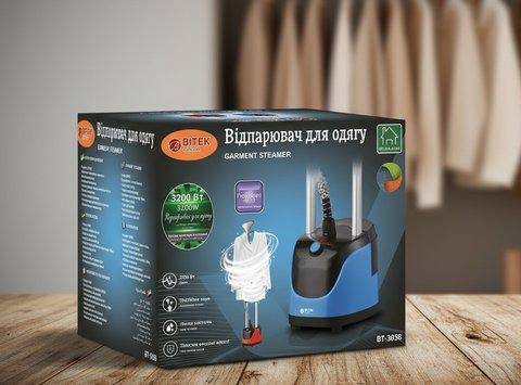 Відпарювач для одягу 3200Вт BITEK BT-3038 2230038850 фото