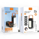 Павербанк WUW 80000mAh 22.5W Павербанк WUW TUGI Y108 зі швидкою зарядкою та ліхтарем, Портативний зовнішній акумулятор, порти 4USB/1Type-C/11Micro-USB/1Lightning, LED-дисплей, вбудовані кабелі USB Type-C/Lightning Чорний 80000 фото 1